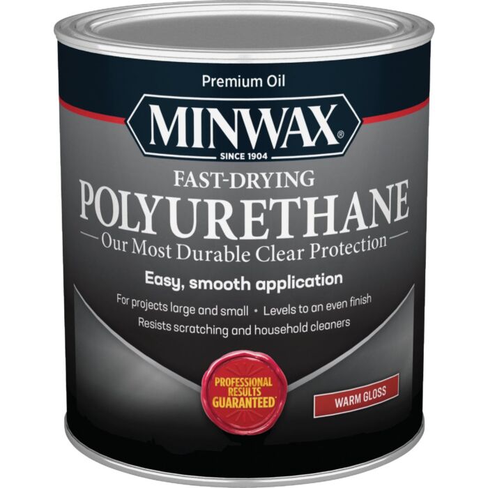 Minwax Gloss Fast-Drying Interior Polyurethane, 1 Qt.