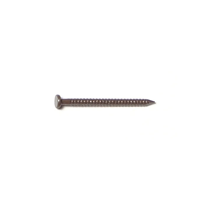 1" Walnut Brown Painted Steel Panel Flat Head Nails