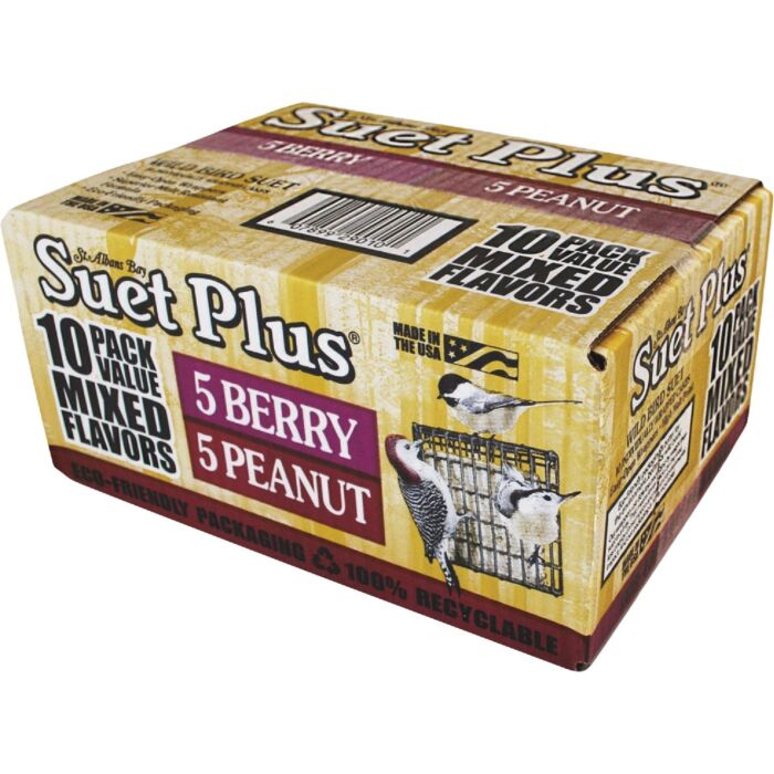 Suet Plus Berry & Peanut Blend Suet Cake (10pk) 11 oz