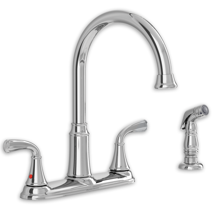 American Standard Tinley 2-Handle High-Arc Kitchen Faucet with Separate Side Spray 7408400.002