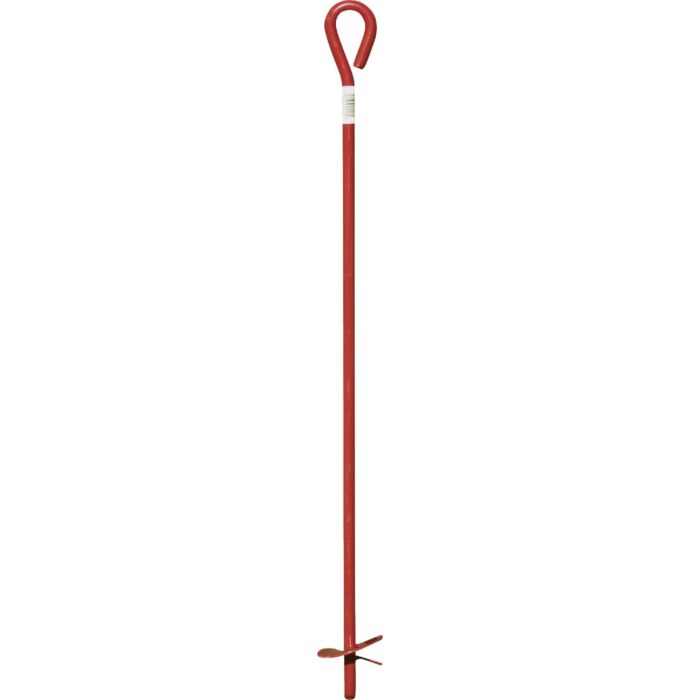Midwest Air Tech Steel Screw-In Earth Anchor (Red) 3 in. x 30 in.