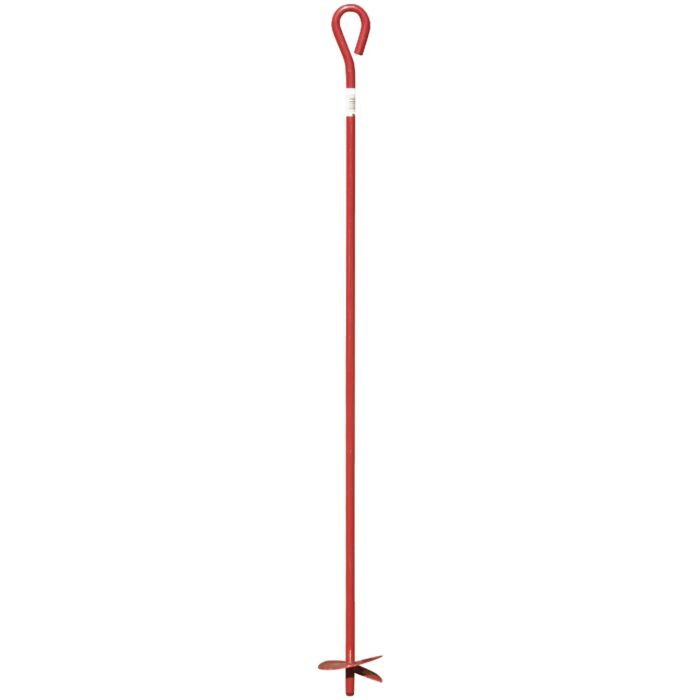 Midwest Air Tech Steel Screw-In Earth Anchor (Red) 4 in. x 40 in.