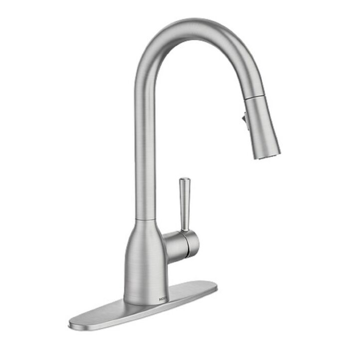 MOEN 87233SRS Spot Resist Stainless One-Handle High Arc Pulldown Kitchen Faucet