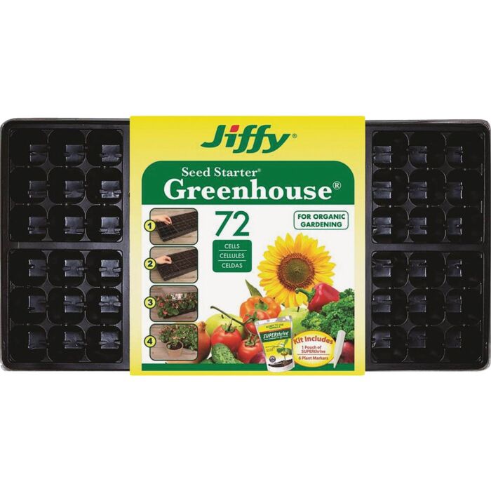 Jiffy Superthrive 72-Cell Greenhouse Seed Starter Kit