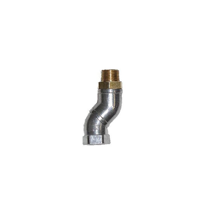 Harco 3/4 in x 3/4 in in Brass with Chrome Sand Cast Aluminum Dual Plane Swivel Fuel Hose