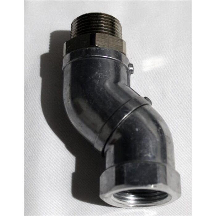 Harco 1 in x 1 in Brass with Chrome Sand Cast Aluminum Dual Plane Swivel Fuel Hose