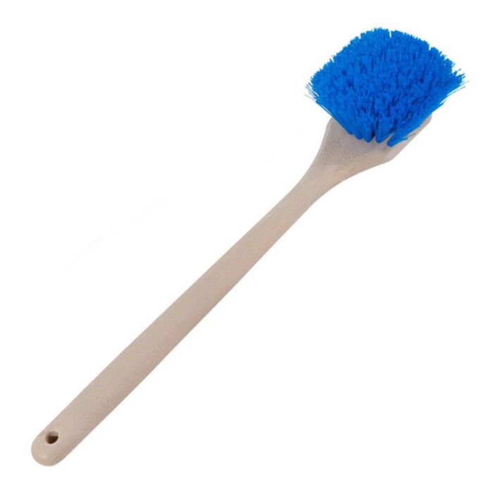Magnolia Brush Long Handle 20 in Fender Brush with Blue Plastic Bristles
