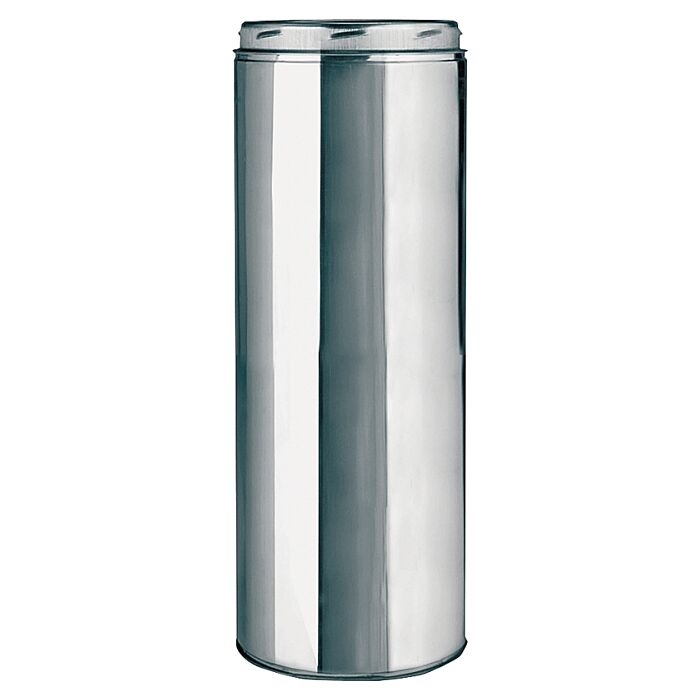 SELKIRK Selkirk 208024 Chimney Pipe, 8 in ID, 10 in OD, 24 in L, Stainless Steel