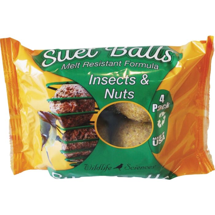 Wildlife Sciences Insect & Nut Suet Ball (4pk)
