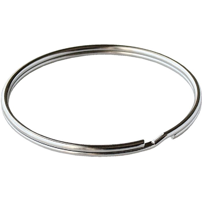 Lucky Line Tempered Steel Nickel-Plated 1 in Key Ring