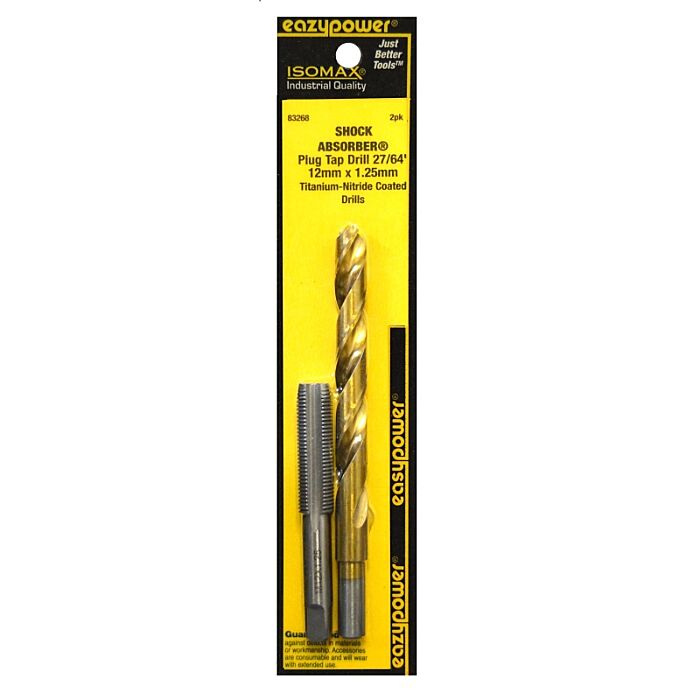Eazypower 83268 Tap and Drill Set, 12MM-1.25 Thread, Titanium