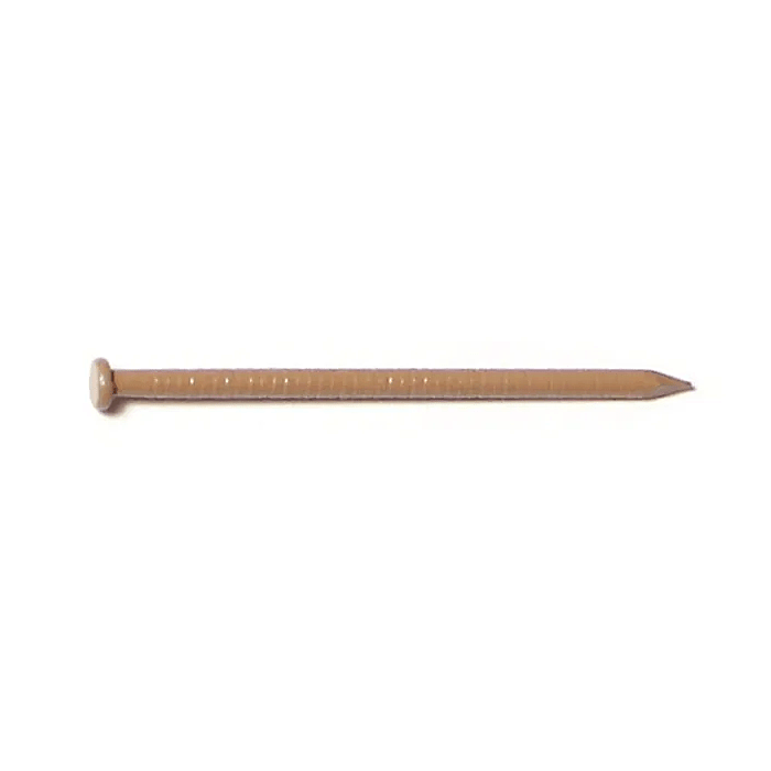 1-5/8" Oak Brown Painted Steel Panel Flat Head Nails