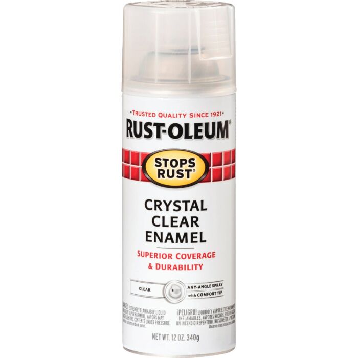 Rust-Oleum Stops Rust Enamel Spray Paint (Gloss - Crystal Clear) 12 oz