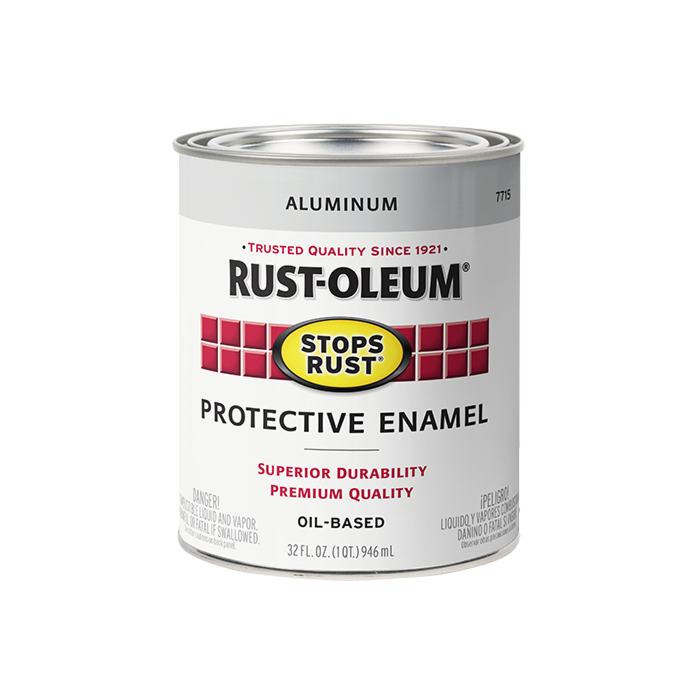 Rust-Oleum Stops Rust® - Protective Enamel Brush-On Paint - Quart - Gloss Aluminum
