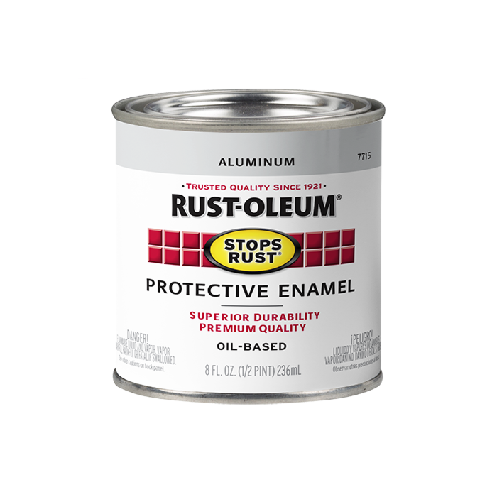 Rust-Oleum Stops Rust® - Protective Enamel Brush-On Paint - Half-Pint - Gloss Aluminum