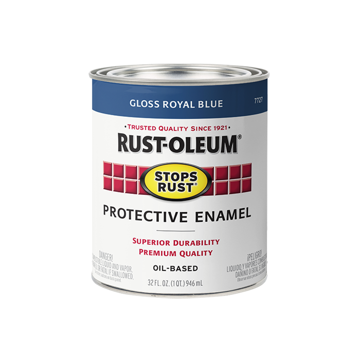 Rust-Oleum Stops Rust® - Protective Enamel Brush-On Paint - Quart - Gloss Royal Blue