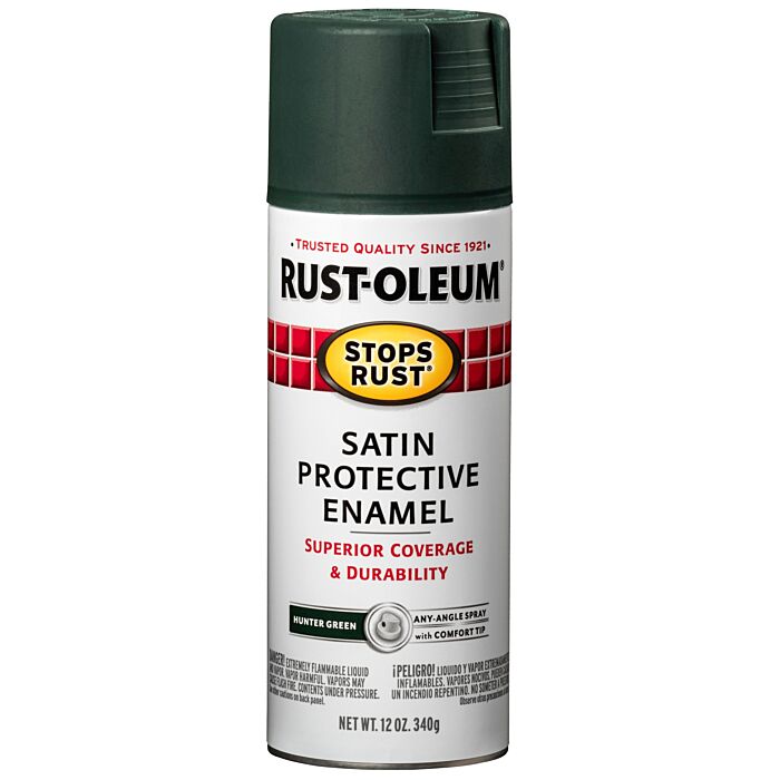 Rust-Oleum Stops Rust® - Protective Enamel Spray Paint - 12 oz - Satin Hunter Green