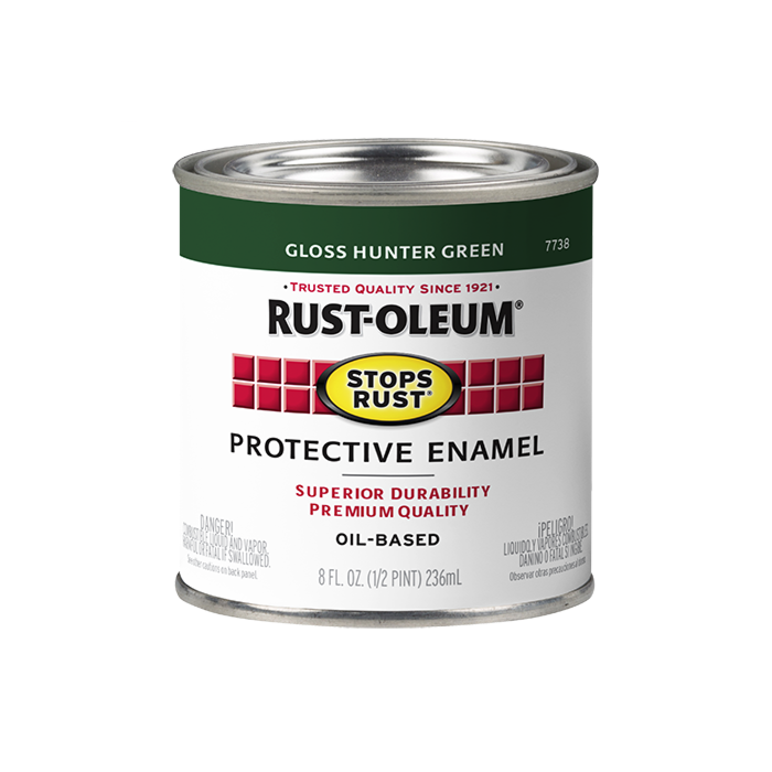 Rust-Oleum Stops Rust® - Protective Enamel Brush-On Paint - Half-Pint - Gloss Hunter Green