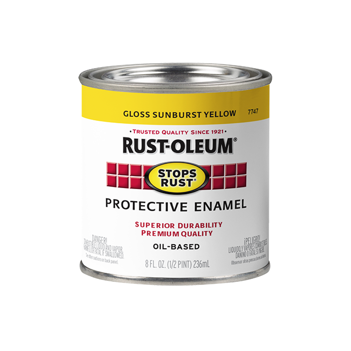Rust-Oleum Stops Rust® - Protective Enamel Brush-On Paint - Half-Pint - Gloss Sunburst Yellow