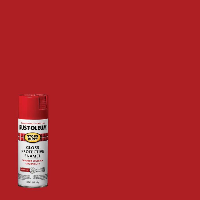 Rust-Oleum Stops Rust Protective Enamel Spray (Gloss - Sunrise Red) 12 oz