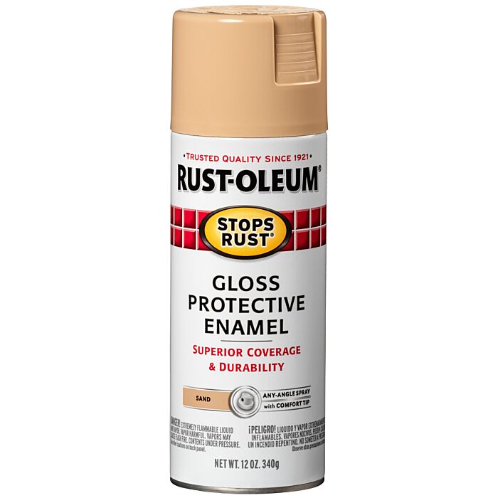 Rust-Oleum Stops Rust® - Protective Enamel Spray Paint - 12 oz - Sand