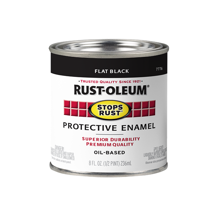Rust-Oleum Stops Rust® - Protective Enamel Brush-On Paint - Half-Pint - Flat Black