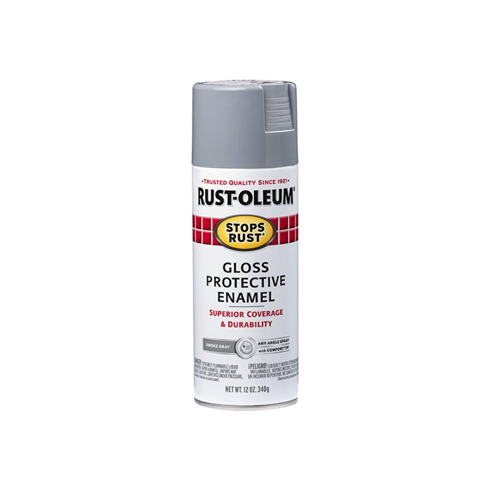 Rust-Oleum Stops Rust Protective Enamel Spray (Gloss - Smoke Gray) 12 oz