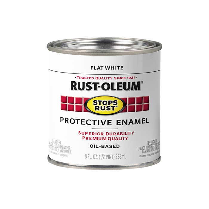 Rust-Oleum Stops Rust® - Protective Enamel Brush-On Paint - Half-Pint - Flat White