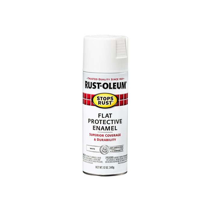 Rust-Oleum Stops Rust Protective Enamel Spray (Flat - White) 12 oz