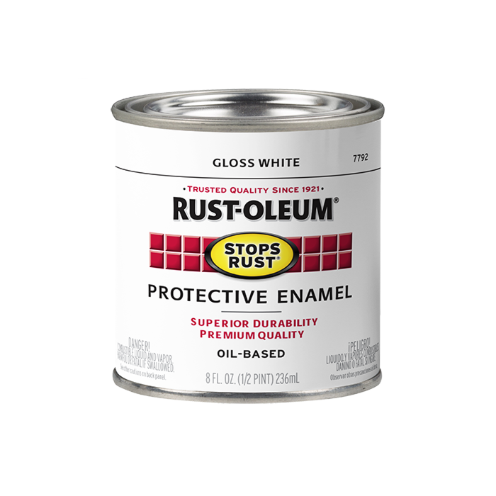 Rust-Oleum Stops Rust® - Protective Enamel Brush-On Paint - Half-Pint - Gloss White