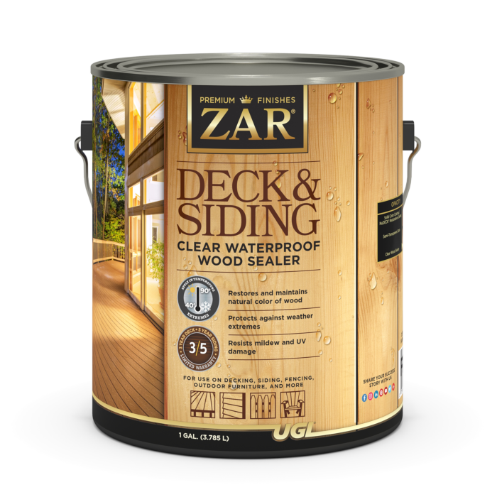 ZAR Deck and Siding Waterproof Wood Sealer (Clear) 1 gal