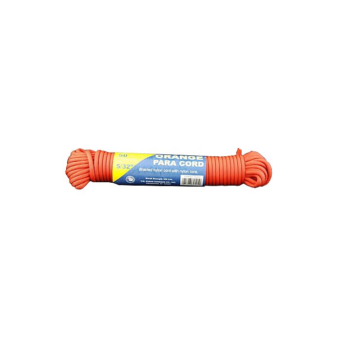 T.W. Evans Cordage 5/32" x 50' Nylon Parachute Cord, Orange