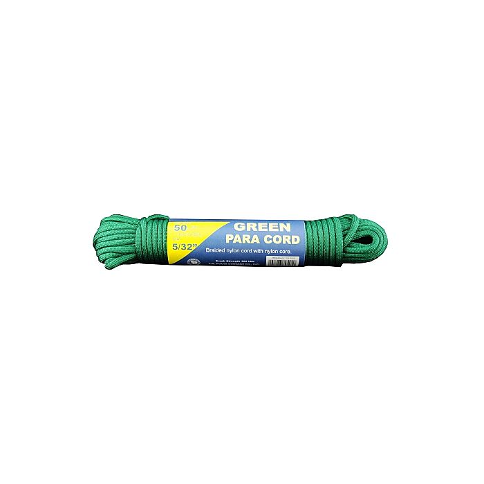 T.W. Evans Cordage 5/32" x 50' Nylon Parachute Cord, Green