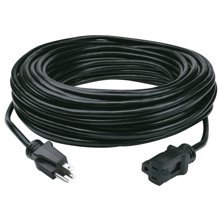 PowerZone OR532735 Extension Cord, 100 ft L, Black