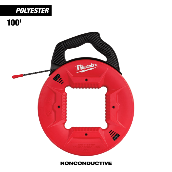 Milwaukee 100’ Polyester Fish Tape with Nonconductive Tip