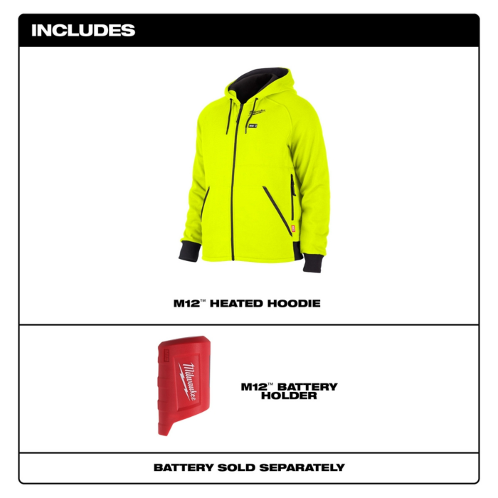 M12 Heated Hoodie Hi Vis Bare