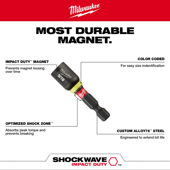 Milwaukee 4PC SHOCKWAVE™ Impact Duty 1-7/8