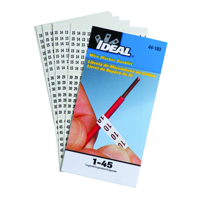 Wire Marker Booklet, Asst 1-48, 10 Each