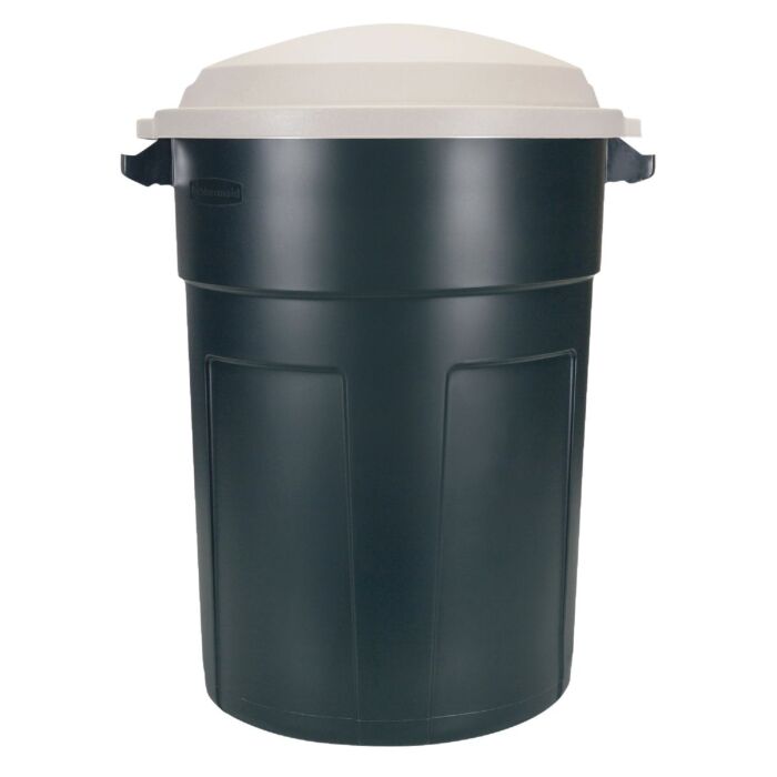 Rubbermaid Roughneck 30 Gal. Green Trash Can with Lid - Power