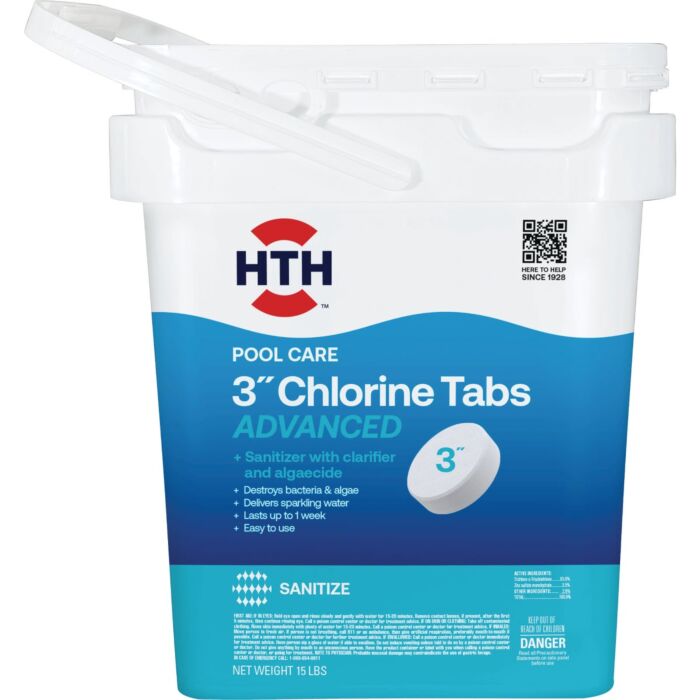 HTH Pool Care Advanced Chlorine Tabs - 15 lb