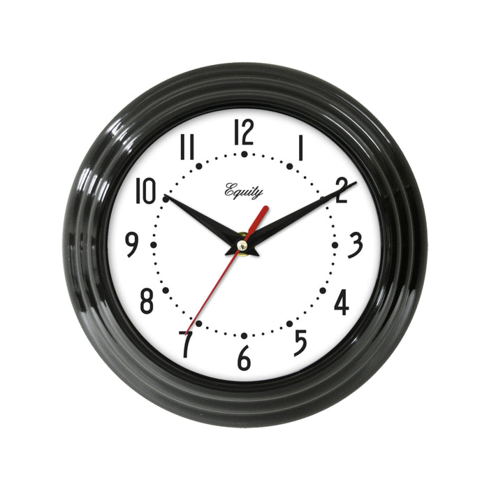 La Crosse Technology 8" Analog Wall Clock - Black