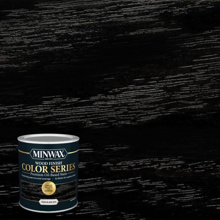 Minwax Wood Finish Color Series Oil-Based Stain (True Black) 1 qt.