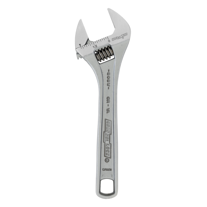 Channellock 6" Adj Wrench, Wide, Chrome