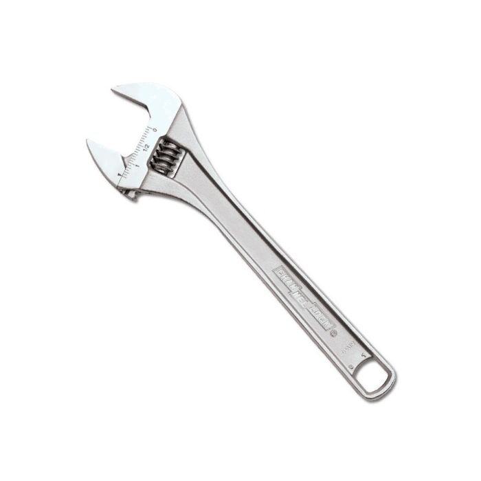 Channellock 8" Adj Wrench, Wide, Chrome