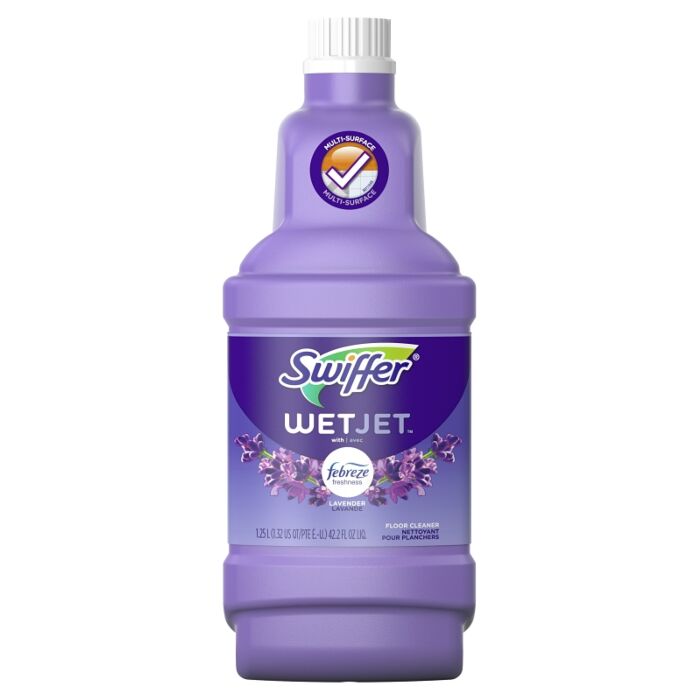 Swiffer WetJet 23680 Multi-Surface Floor Cleaner, 42.2 oz, Liquid, Lavender Vanilla