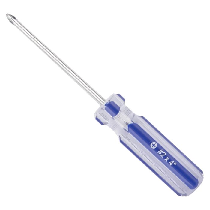 Vulcan SD-01 Screwdriver, 2 Drive, Phillips Drive, 7-1/2 in OAL, 4 in L Shank, Plastic Handle