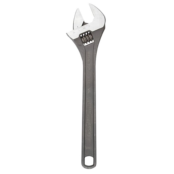 Channellock 15" Adj Wrench, Chrome