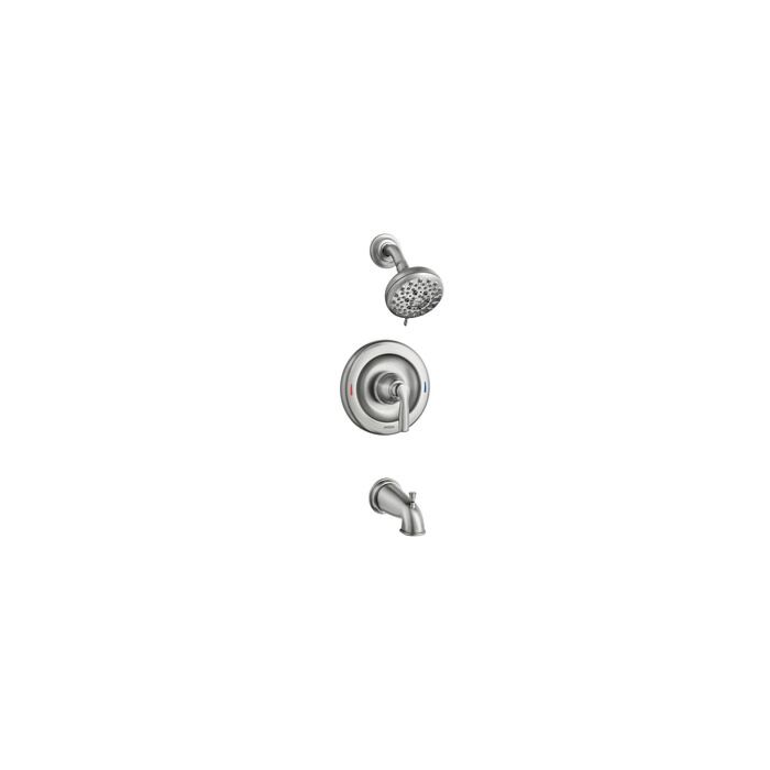 Moen 82537SRN Spot Resist Brushed Nickel Posi-Temp(R) Tub/Shower
