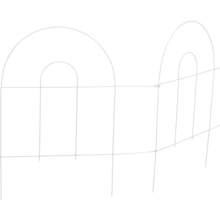 Best Garden 8 Ft. Powder-Coated White Wire Folding Fence