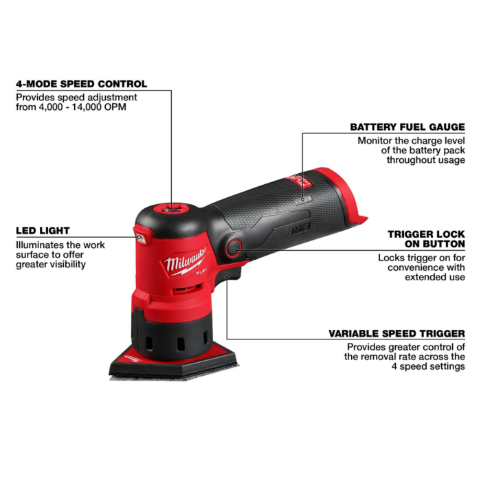 Milwaukee m18 deals fuel orbital sander